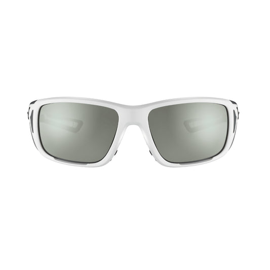 White Unisex Wraparound Sports Cycling Sunglasses with magnetic side shields