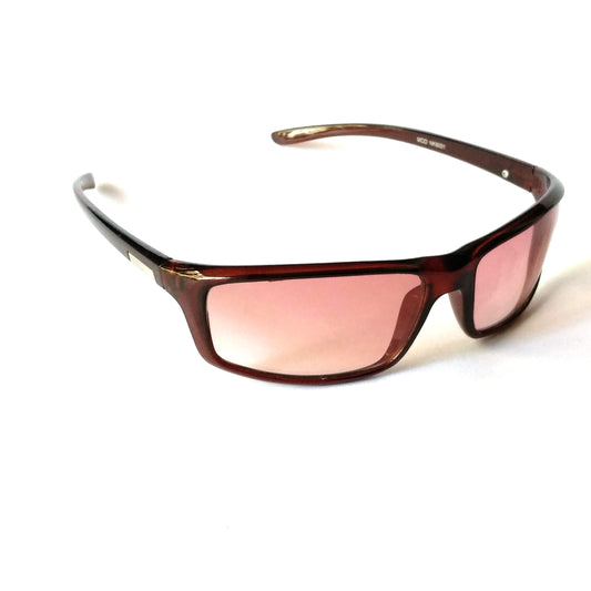 Embrace the Game with our Brown Wraparound Sunglasses