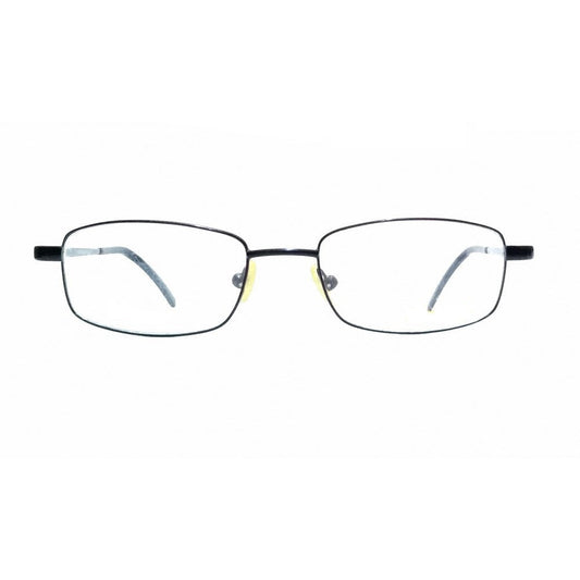Refined Black Full Frame Rectangle Progressive Glasses - Multifocal No Line Bifocal Lens 1189bk