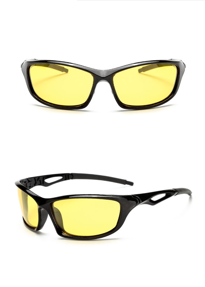 Sleek Black Polarized Night Vision Driving Glasses - Cutting-Edge Clarity for Safe Night Drive