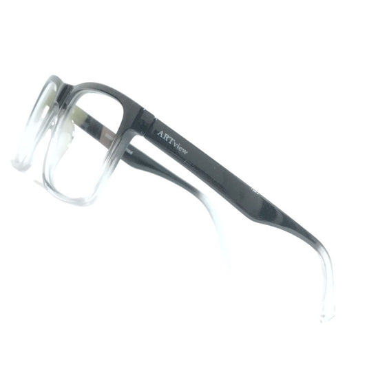 ARTView Luxury Square Black to Clear Gradient Progressive Glasses with Blue Light Filter