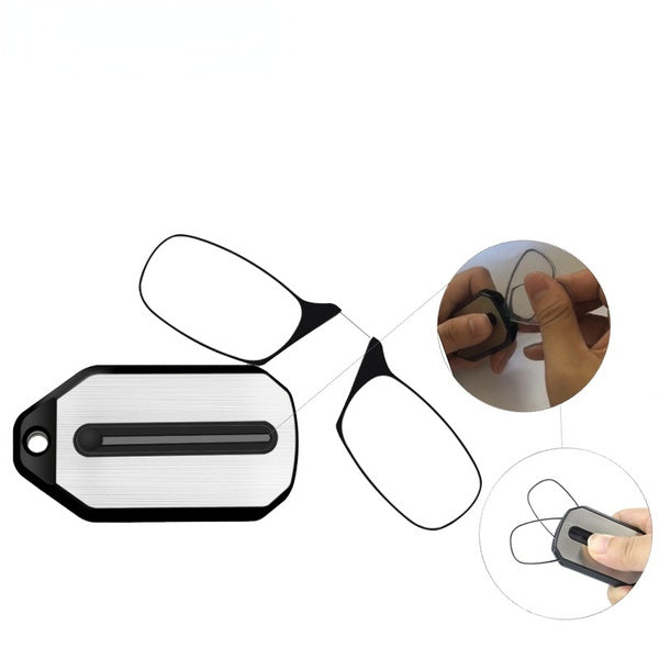 Pocket Sized Portable Keychain Nose Reading Glasses