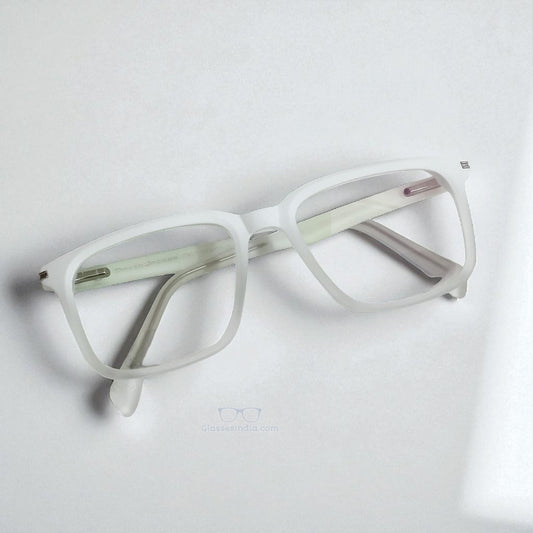 White Crutch Glasses for Eyelid Support Ptosis– Rectangle Frame