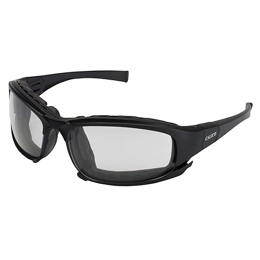 Safety Glasses with Clear Anti-Fog Lens with Interchangeable Temples and Head Strap