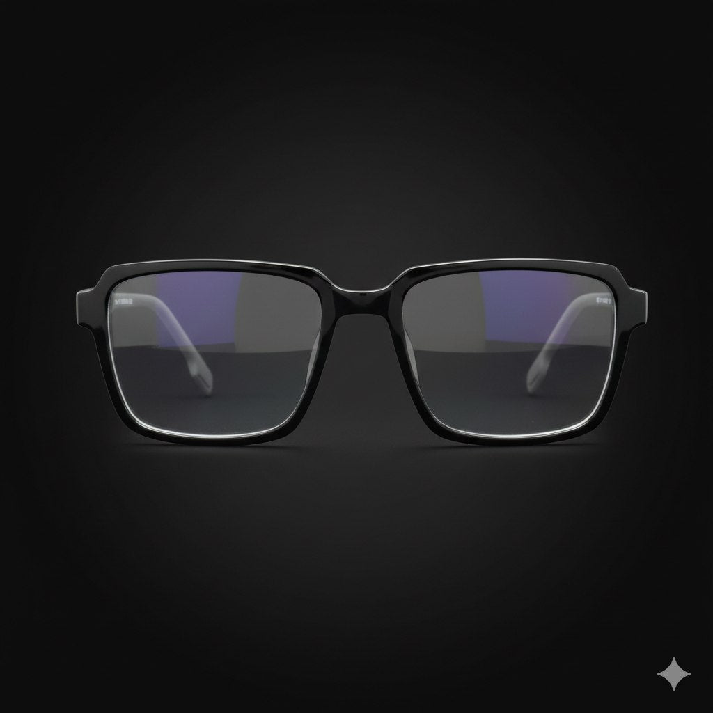 ARTView Black Rectangle Spectacle Frame for Men & Women (52-18-146)