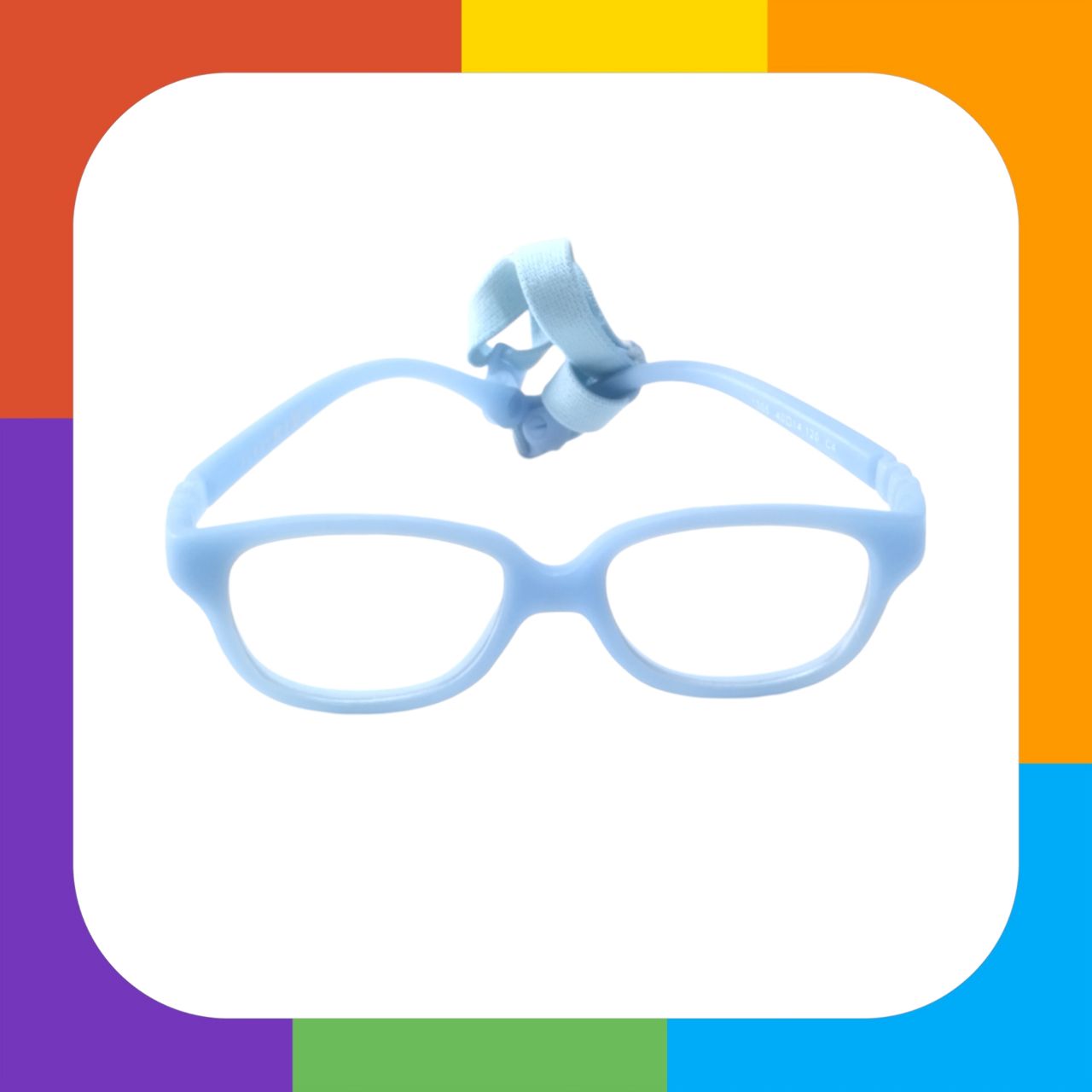 Blue Kids Flexible Unbreakable Glasses 1305 for 2-4 Years