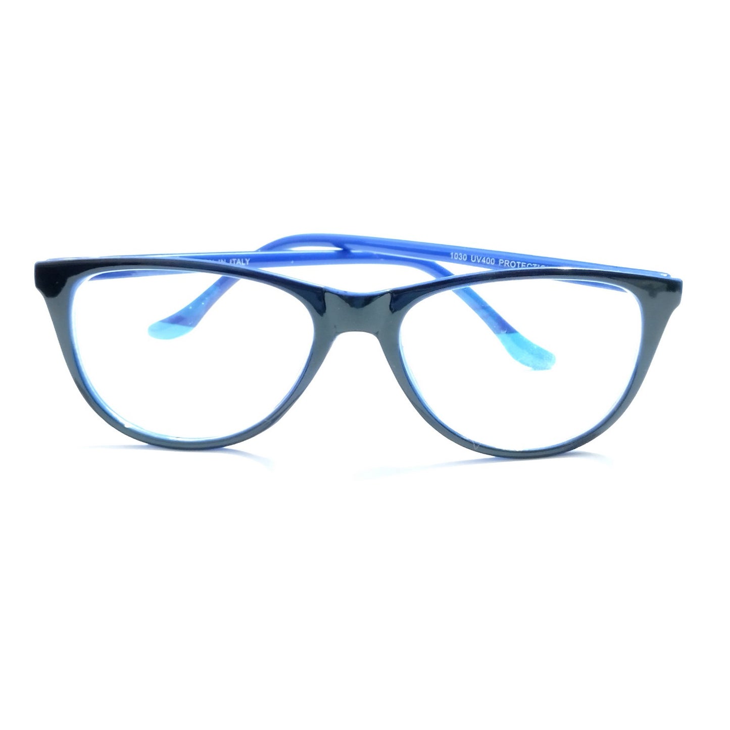 Black Front Blue Side Cat Eye Glasses for Women