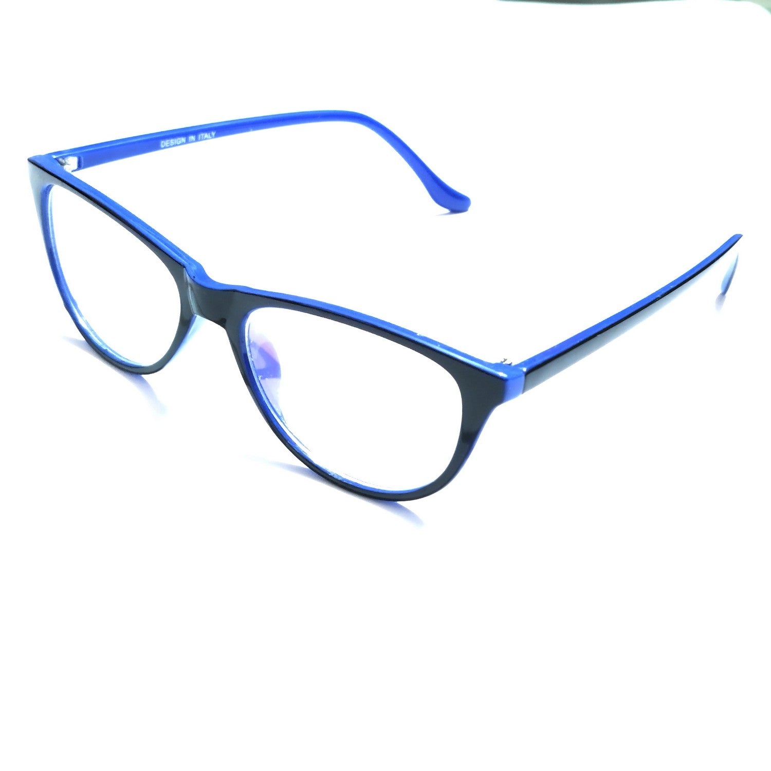 Black Front Blue Side Cat Eye Glasses for Women – Glasses India Online
