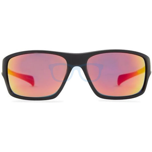 Black Wraparound Sunglasses Revo Mirror Lens