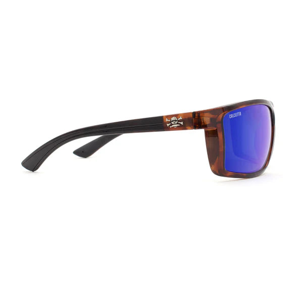 EYESafety Brown Frame Blue Mirrored Polarized Sunglasses