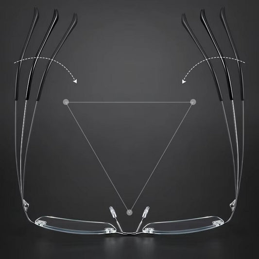 Rimless Frameless Glasses Beta Titanium Alloy Flexible Hinged Frame Optical Eyeglasses Frames