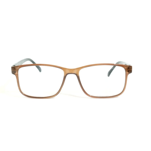 Caramel Cavity Progressive Rectangular Eyeglasses