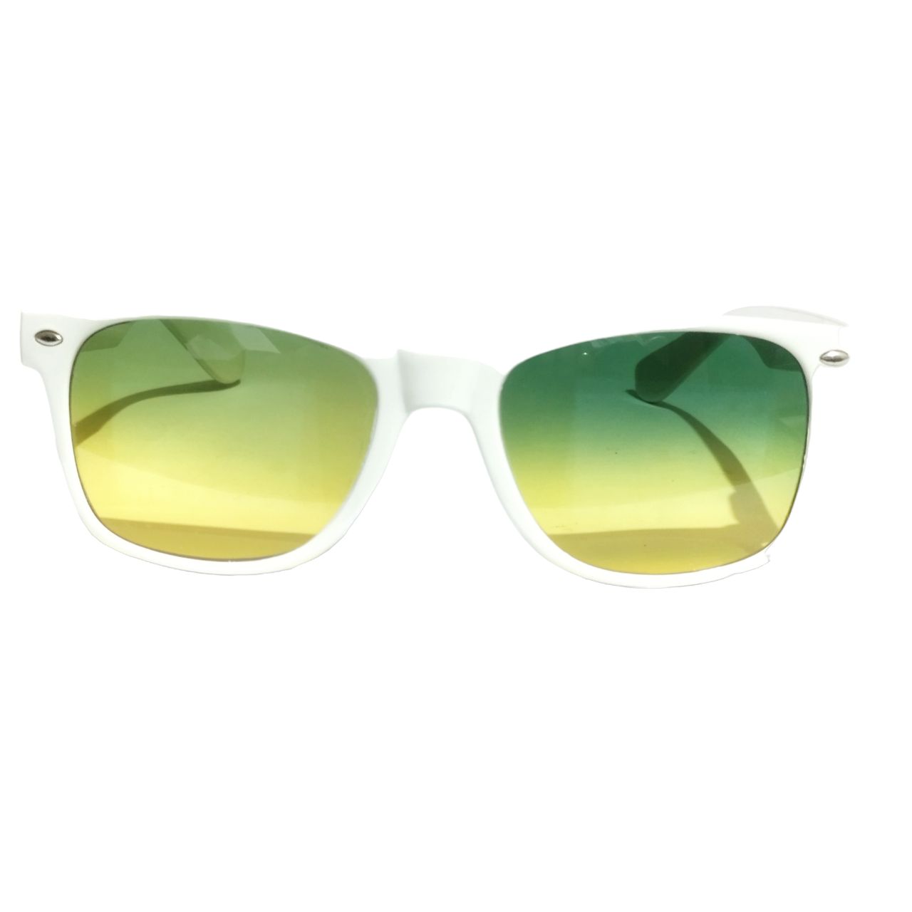 White Classic Square Day Night Gradient Sunglasses