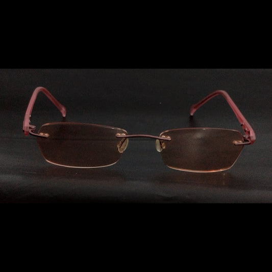 Pink Rimless Glasses for Her Women