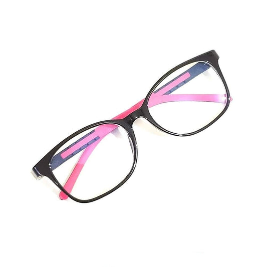 Eye-Catching Square Black & Red Glasses - Blue Light Protection for Kids 6-10