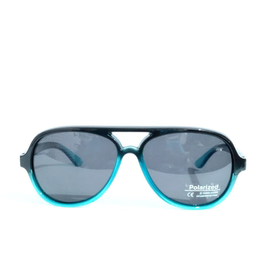 Black Blue Classic Pilot Shape Polarized Sunglasses for Men and Women