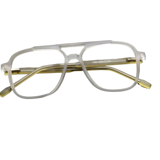 Matt White Transparent Glasses for Men and Women