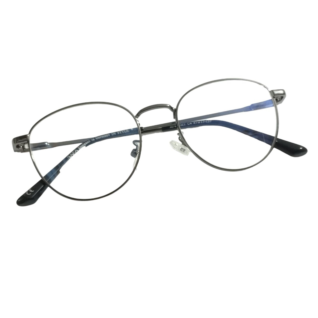 Executive Grey Retro Round Spectacle Frame Glasses