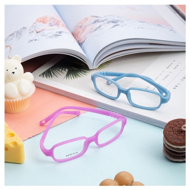 Unbreakable Kids Glasses Flexible Rectangle Frame for Ages 4-7 S308