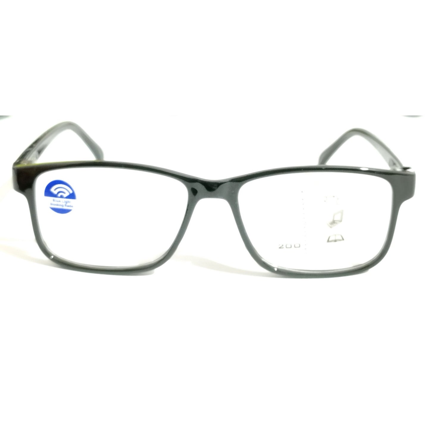ARTView Black Rectangle Progressive Multifocal No-Line Bifocal Glasses for Men Women