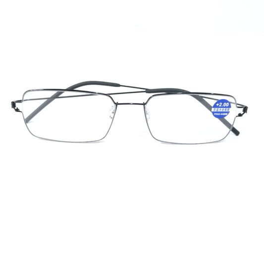 Ultra Light Weight Blue Light Reading Glasses Grey Wire Frame