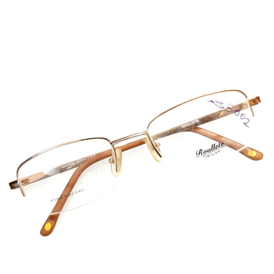 Premium Gold Metal Supra Progressive Multifocal No-Line Bifocal Glasses for Men and Women