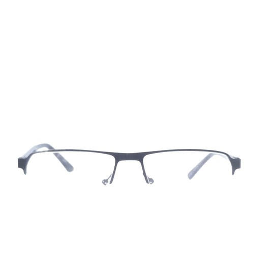 Luxury Executive Rectangle Black Supra Half Frame Glasses