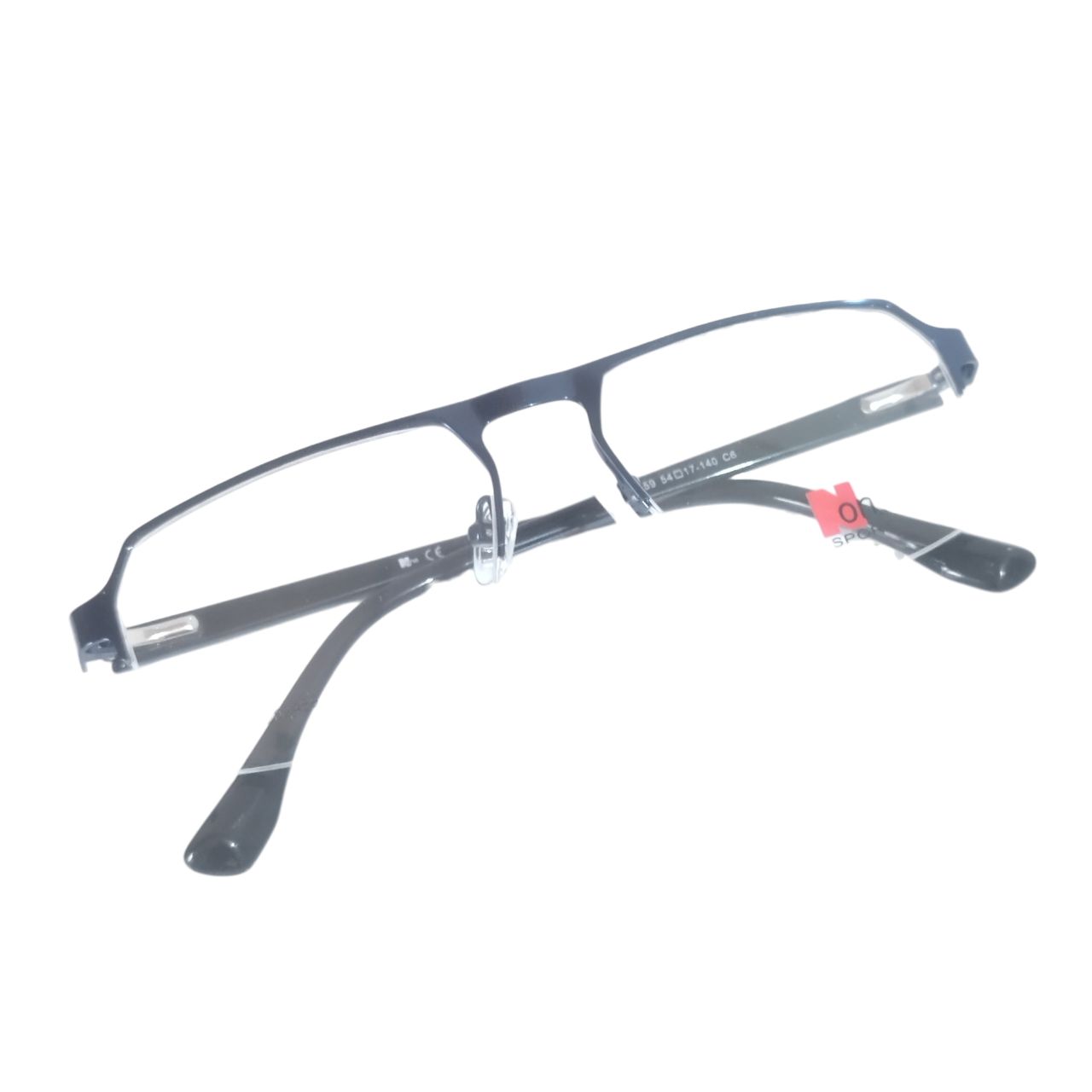 Luxury Executive Rectangle Blue Supra Half Frame Glasses