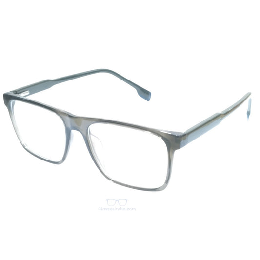 Luxury Eyewear 983010 Transparent Grey Rectangle Eyeglasses – 54-18-146