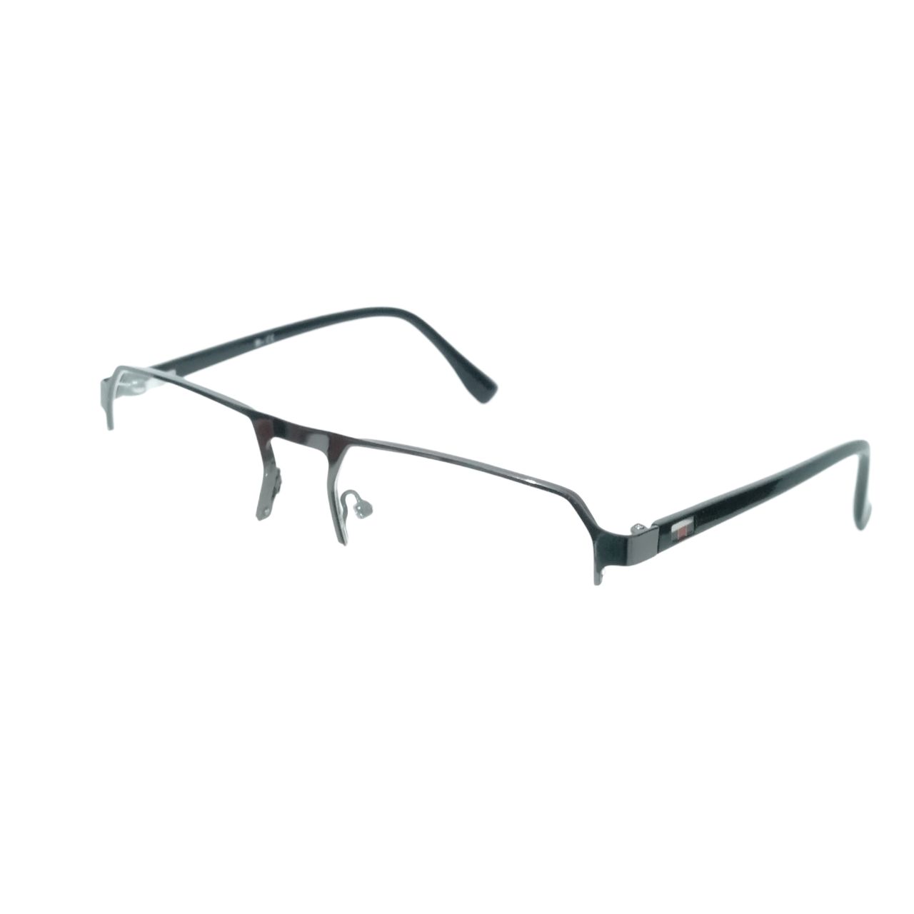 Luxury Executive Rectangle Grey Supra Half Frame Glasses