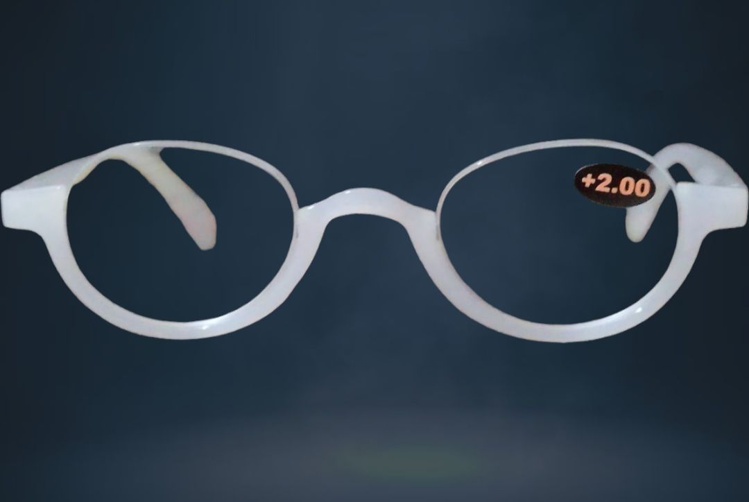 Milky White Half Supra Frame Reading Glasses
