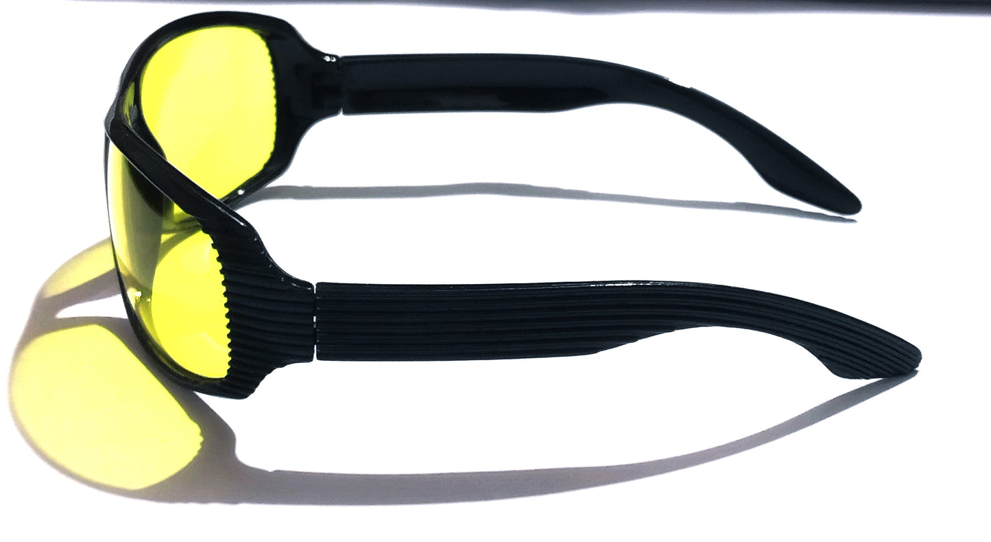Yellow Night Vision Riding Glasses for Men Driving Sunglasses M12