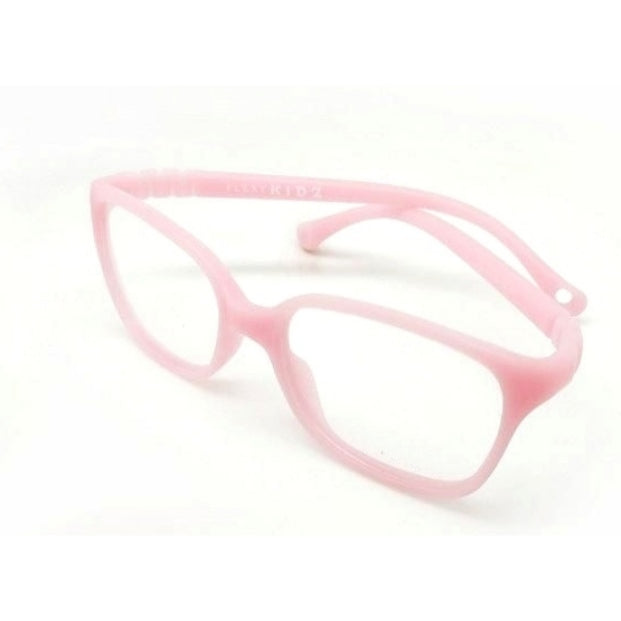Pink Trendy Kids Flexible Unbreakable Glasses with Blue Block Filter Lenses 1302