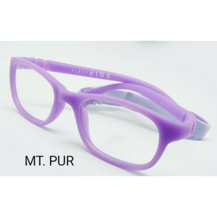 Purple Trendy Kids Flexible Glasses with Blue Block Filter Lenses 1203