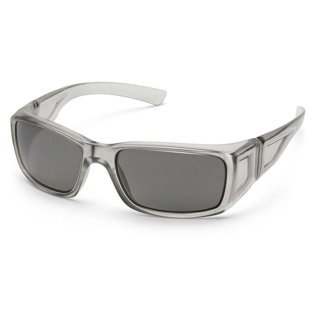 Pyramex Safety Glasses SG7910DRX Emerge Gray Frame Clear Lens Safety Glasses Rxable