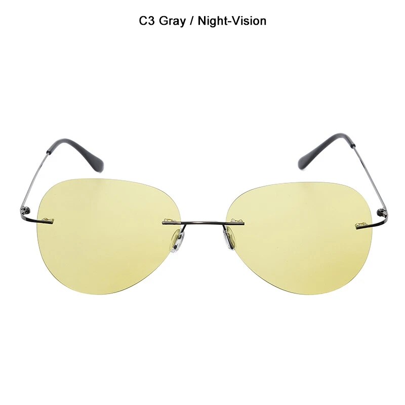 Foldable Rimless Cockpit Polarized Sunglasses