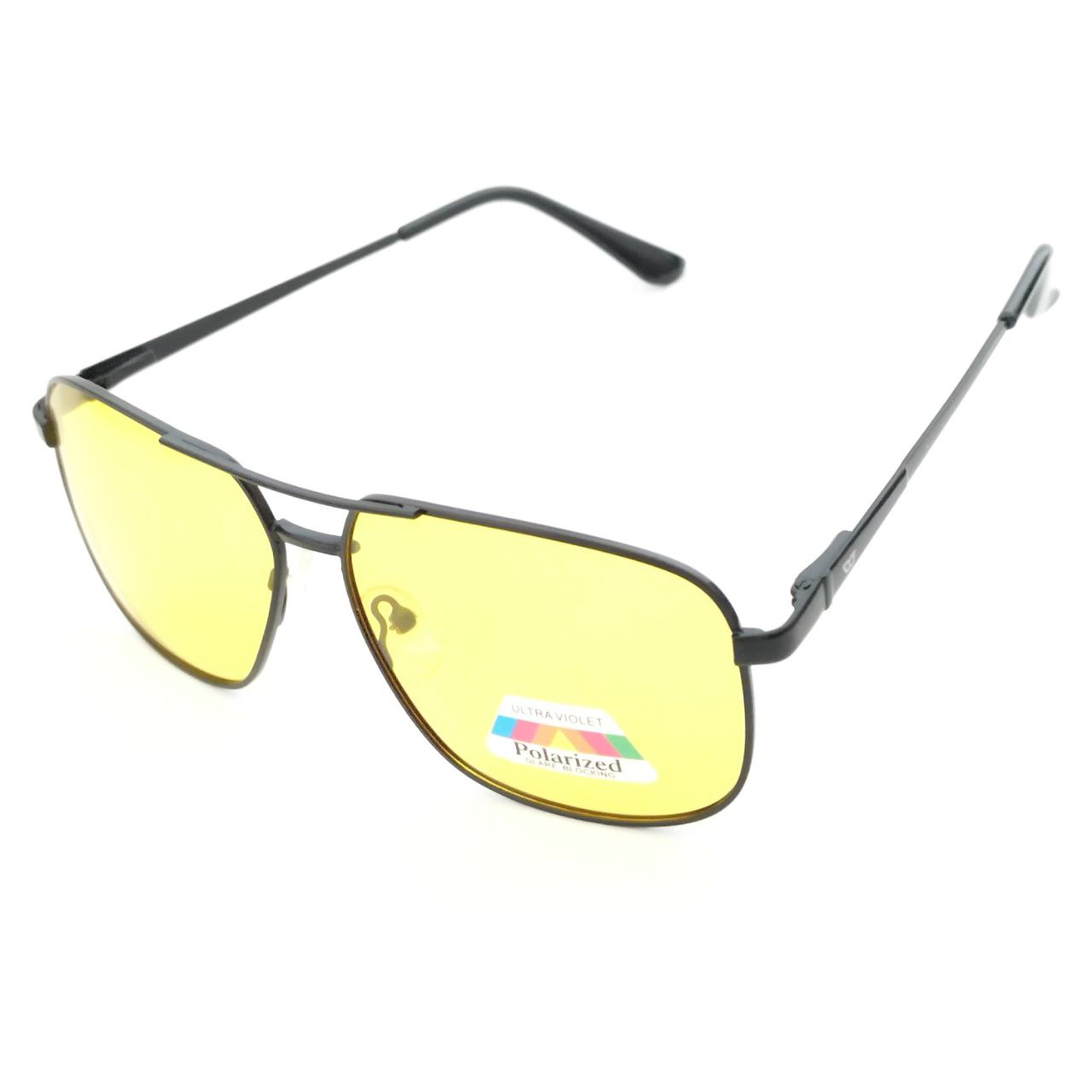 Rectangle Pilot Yellow Polarized Night Vision Driving Glasses