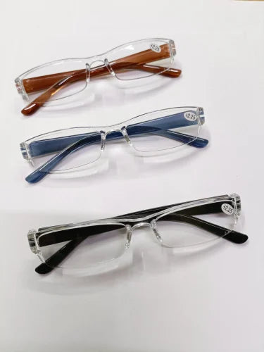 Crystal Reading Glasses for Men and Women - Assorted Colors Pack Of 3