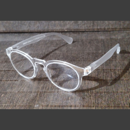 Clear Transparent Round Progressive Multifocal Reading Glasses Power +3.00