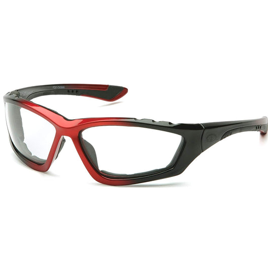 Pyramex SBR8710DTP Accurist Safety Glasses - Clear Lens Black/Red Frame