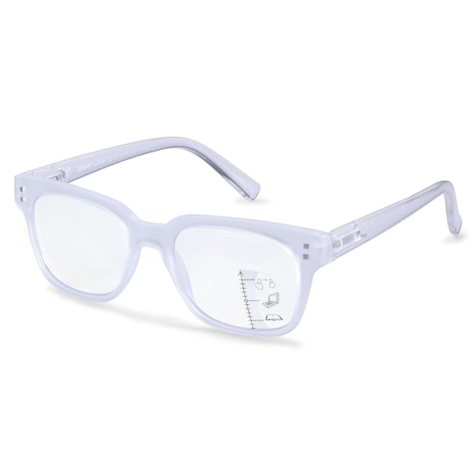 Luxury Frost White Blue Light Filter Progressive Glasses