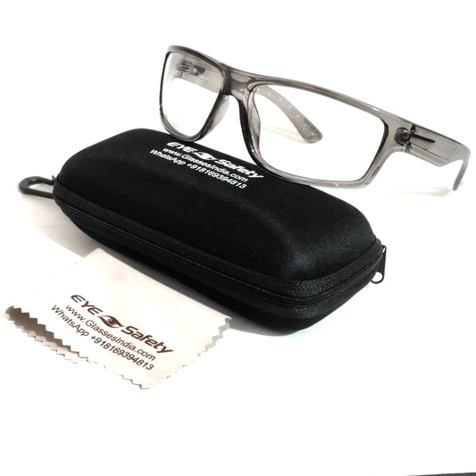 Transparent Grey Frame Wraparound Sports Cycling Photochromic Sunglasses