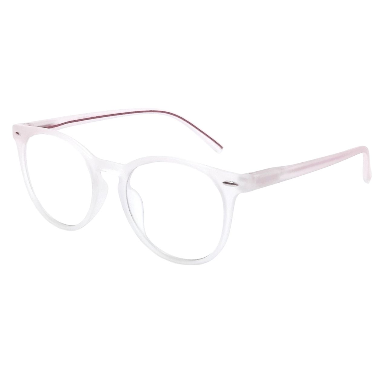 White Red Round Frosted Transparent Anti Blue Light Glasses