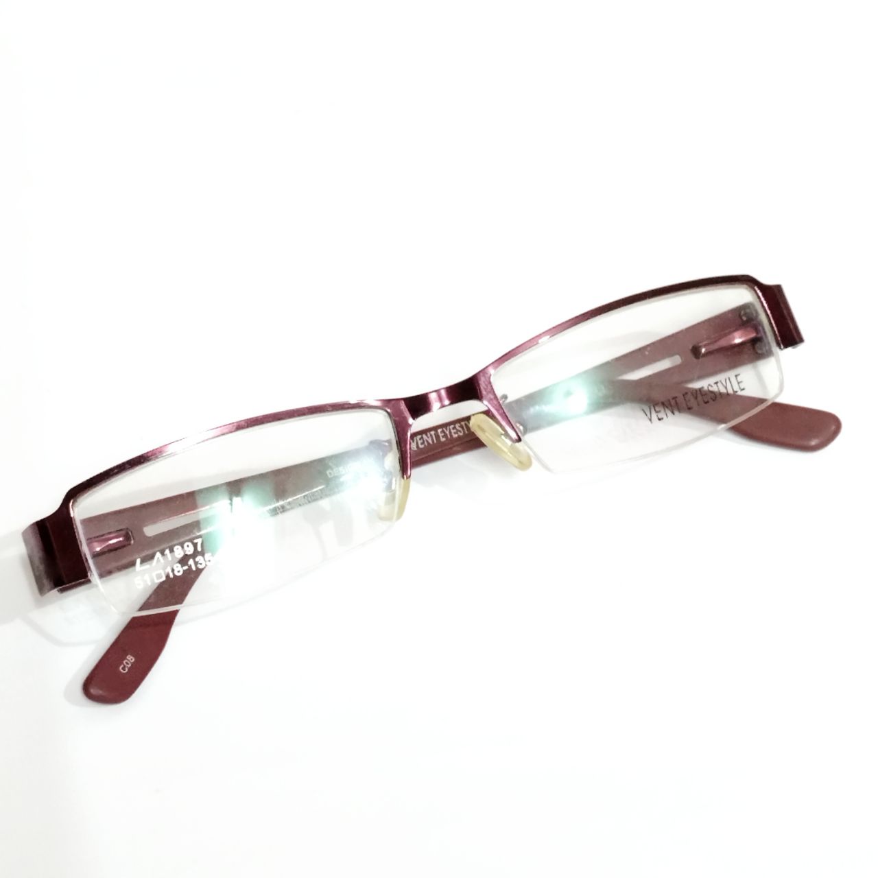 Wine Red Rectangle Supra Spectacle Frame Glasses LA1897