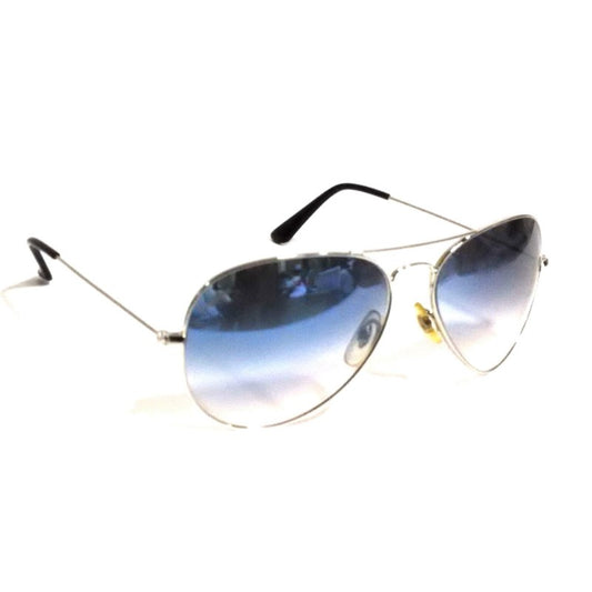 Classic Silver Captain Pilot Sunglasses with Blue Mirror Lens – UV400 Protection