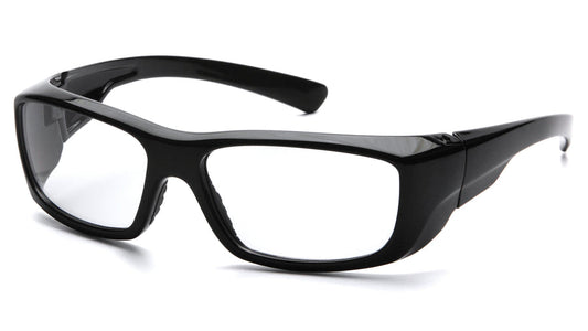 Pyramex Emerge black dry eye protection glasses with integrated side shields