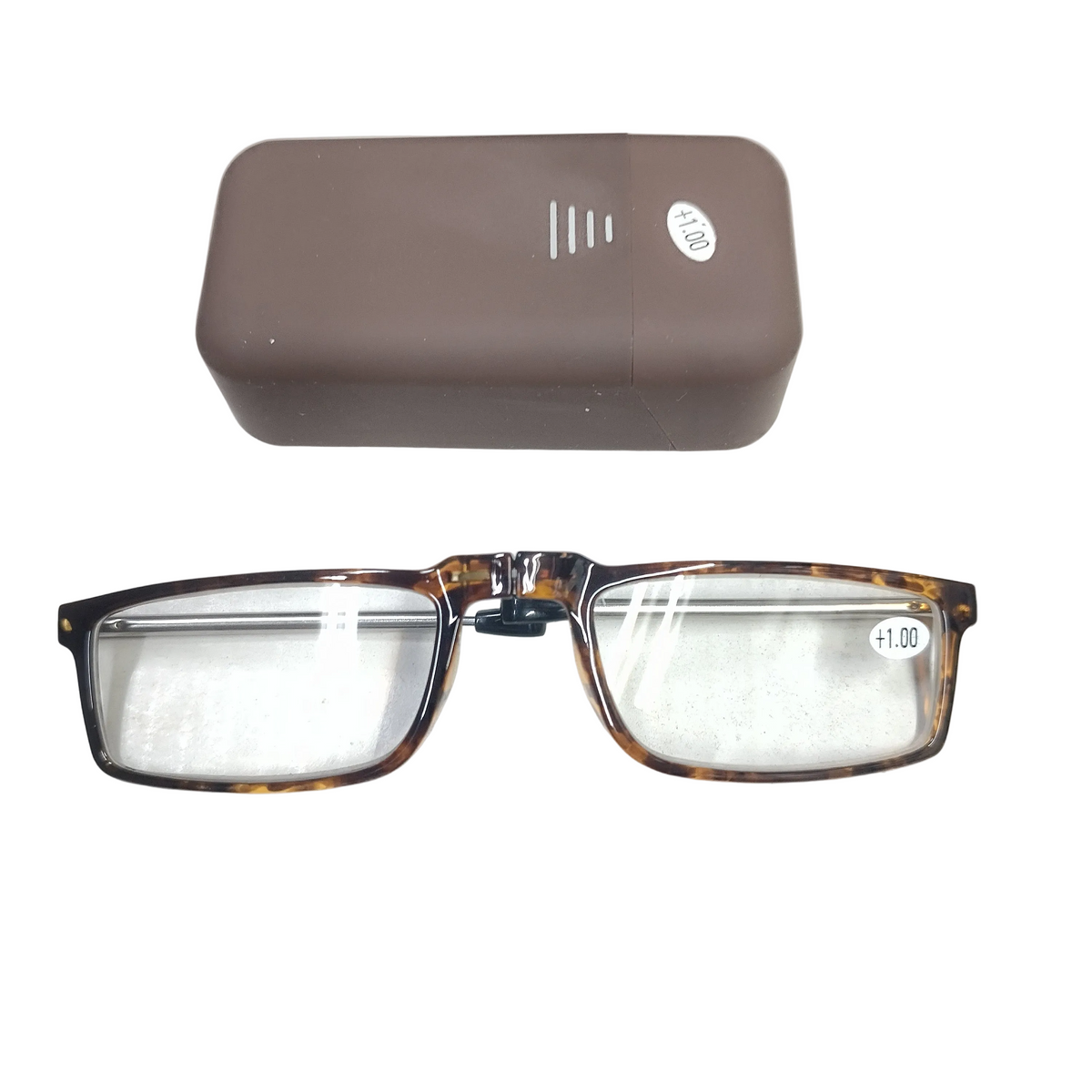 Artview Brown DA Folding Reading Glasses Foldable Reading with Hard Case