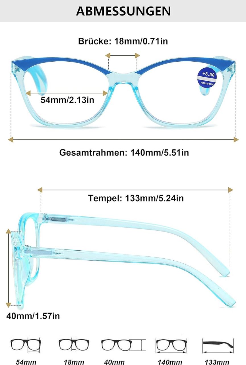 Trendy Women Computer Glasses with Spring Hinges