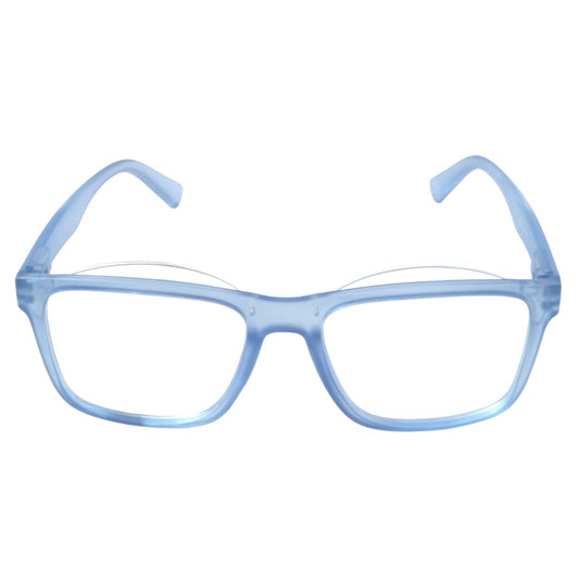 Frost Blue Crutch Glasses for Eyelid Support Ptosis– Square Frame (59-21-144)