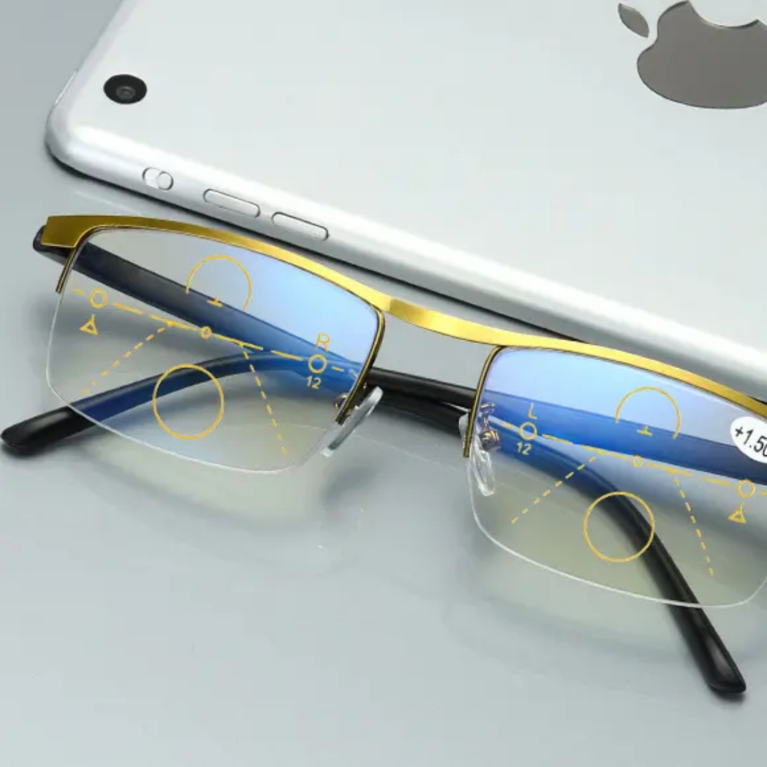 Progressive Reading Glasses with Blue Block Anti Glare Lens
